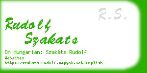 rudolf szakats business card