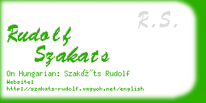 rudolf szakats business card